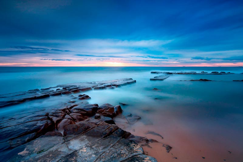 Merewether blue sunset