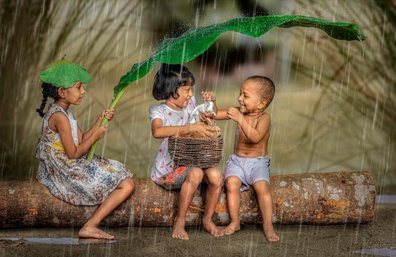 Playing with siblings