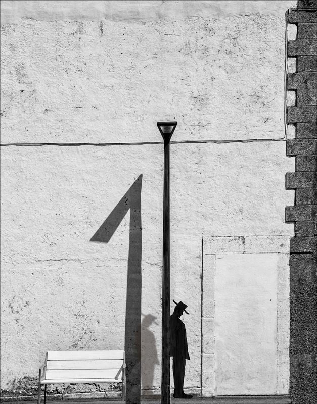 Leaning on the lamppost