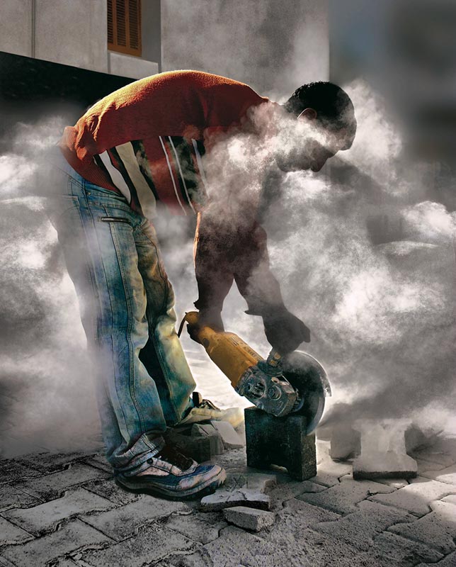 The repair of the pavement