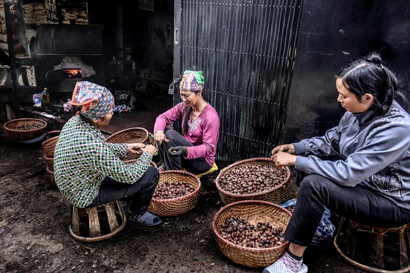 Three hardworking women