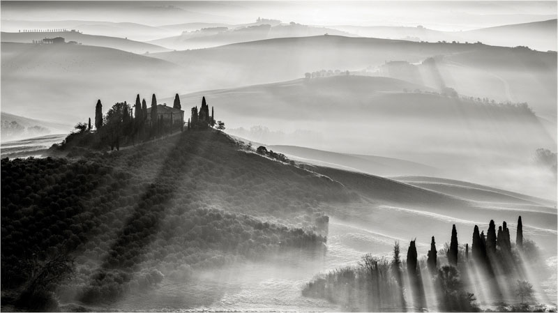 Tuscany morning shadows