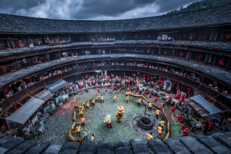 Grand ceremony in earth buildings