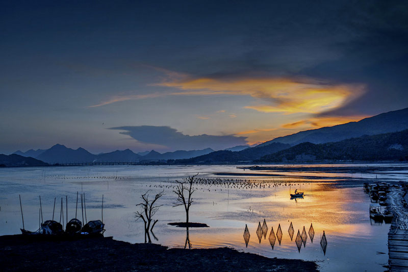 Fishing boat in the evening