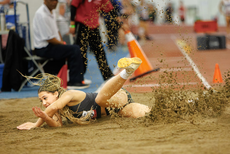 Long jump bladed hair a