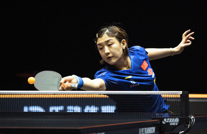 Beautiful forehand shot push