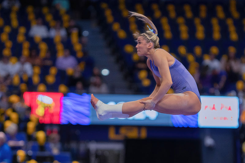 Livvy warm up for wildcats